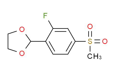 CAS No. 1346597-53-2, 2-(2-Fluoro-4-(methylsulfonyl)phenyl)-1,3-dioxolane