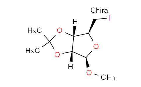 CAS No. 38838-06-1, (3aS,4S,6R,6aR)-4-(iodomethyl)-6-methoxy-2,2-dimethyltetrahydrofuro[3,4-d][1,3]dioxole