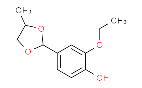 CAS No. 68527-76-4, 2-Ethoxy-4-(4-methyl-1,3-dioxolan-2-yl)phenol