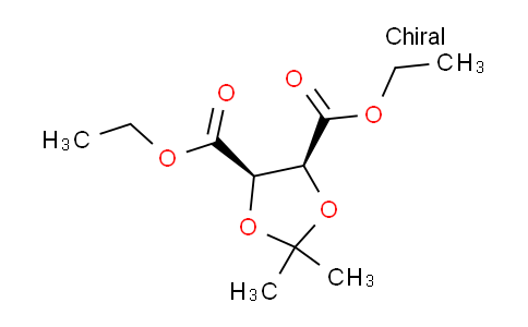 CAS No. 56543-05-6, diethyl (4R,5S)-2,2-dimethyl-1,3-dioxolane-4,5-dicarboxylate
