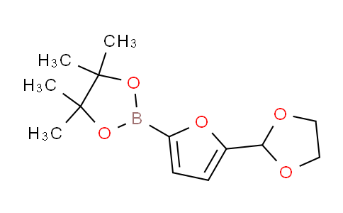 CAS No. 1351353-51-9, 2-(5-(1,3-Dioxolan-2-yl)furan-2-yl)-4,4,5,5-tetramethyl-1,3,2-dioxaborolane