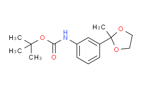 CAS No. 886361-42-8, tert-Butyl (3-(2-methyl-1,3-dioxolan-2-yl)phenyl)carbamate