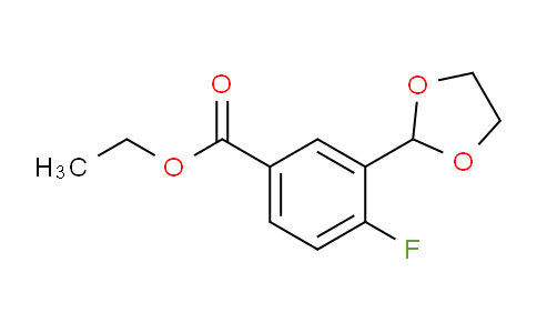 CAS No. 1956355-58-0, Ethyl 3-(1,3-dioxolan-2-yl)-4-fluorobenzoate