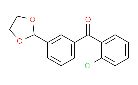 CAS No. 898759-25-6, 2-Chloro-3'-(1,3-dioxolan-2-yl)benzophenone