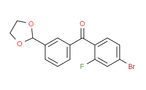 CAS No. 898759-37-0, 4-Bromo-3'-(1,3-dioxolan-2-yl)-2-fluorobenzophenone