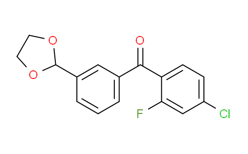 898759-46-1 | 4-Chloro-3'-(1,3-dioxolan-2-yl)-2-fluorobenzophenone