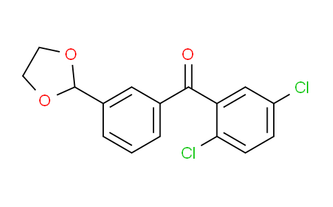 CAS No. 898759-55-2, 2,5-Dichloro-3'-(1,3-dioxolan-2-yl)benzophenone
