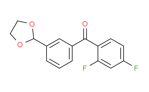 CAS No. 898759-63-2, 2,4-Difluoro-3'-(1,3-dioxolan-2-yl)benzophenone