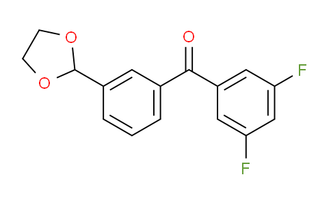 CAS No. 898759-68-7, 3,5-Difluoro-3'-(1,3-dioxolan-2-yl)benzophenone