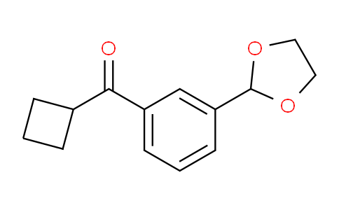 CAS No. 898759-74-5, Cyclobutyl 3-(1,3-dioxolan-2-yl)phenyl ketone