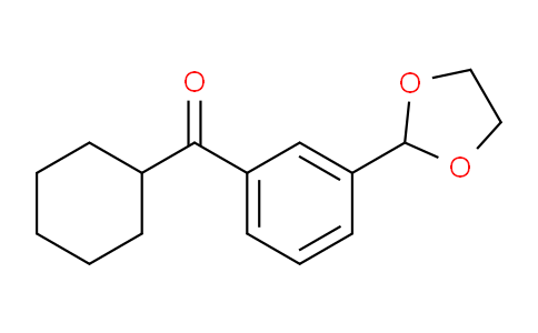 CAS No. 898759-78-9, Cyclohexyl 3-(1,3-dioxolan-2-yl)phenyl ketone
