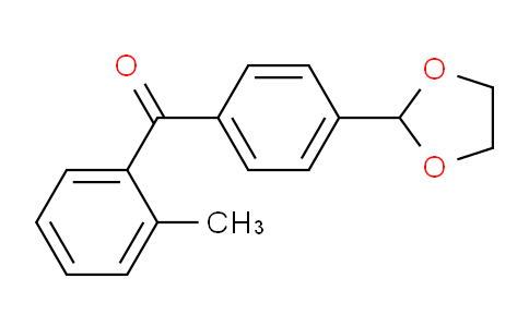 CAS No. 898759-80-3, 4'-(1,3-Dioxolan-2-yl)-2-methylbenzophenone