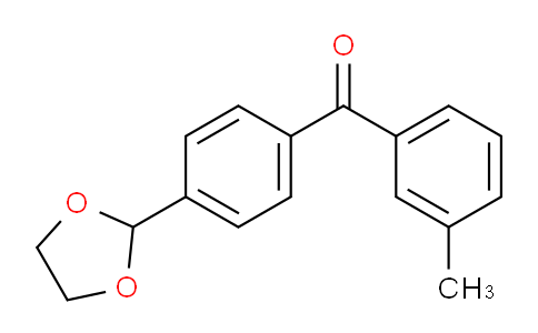 CAS No. 898759-82-5, 4'-(1,3-Dioxolan-2-yl)-3-methylbenzophenone