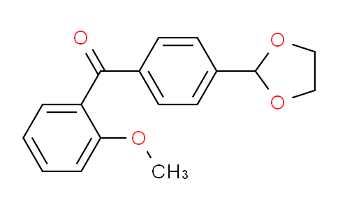 CAS No. 898759-86-9, 4'-(1,3-Dioxolan-2-yl)-2-methoxybenzophenone