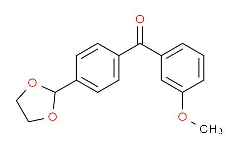 CAS No. 898759-88-1, 4'-(1,3-Dioxolan-2-yl)-3-methoxybenzophenone