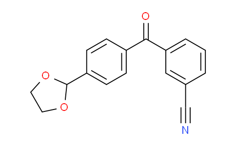 CAS No. 898759-94-9, 3-Cyano-4'-(1,3-dioxolan-2-yl)benzophenone
