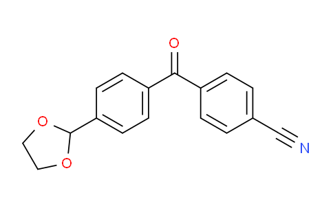 CAS No. 898759-96-1, 4-Cyano-4'-(1,3-dioxolan-2-yl)benzophenone