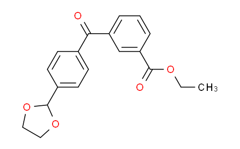 CAS No. 898759-98-3, 3-Carboethoxy-4'-(1,3-dioxolan-2-yl)benzophenone