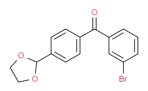CAS No. 898760-06-0, 3-Bromo-4'-(1,3-dioxolan-2-yl)benzophenone