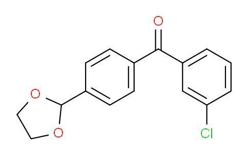 CAS No. 898760-10-6, 3-Chloro-4'-(1,3-dioxolan-2-yl)benzophenone