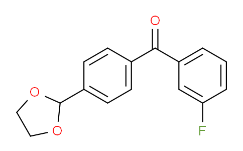 898760-12-8 | 4'-(1,3-Dioxolan-2-yl)-3-fluorobenzophenone