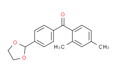 CAS No. 898760-19-5, 2,4-Dimethyl-4'-(1,3-dioxolan-2-yl)benzophenone