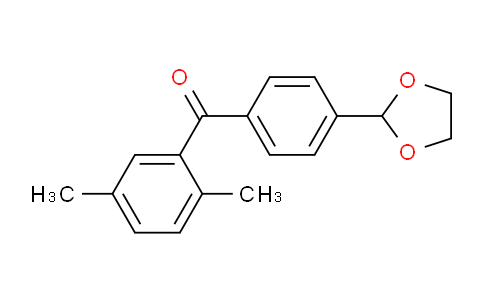 CAS No. 898760-22-0, 2,5-Dimethyl-4'-(1,3-dioxolan-2-yl)benzophenone