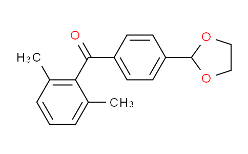 CAS No. 898760-25-3, 2,6-Dimethyl-4'-(1,3-dioxolan-2-yl)benzophenone