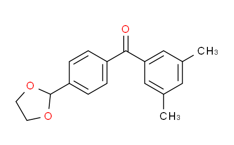 CAS No. 898760-31-1, 3,5-Dimethyl-4'-(1,3-dioxolan-2-yl)benzophenone