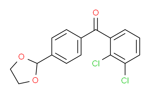 CAS No. 898760-66-2, 2,3-Dichloro-4'-(1,3-dioxolan-2-yl)benzophenone