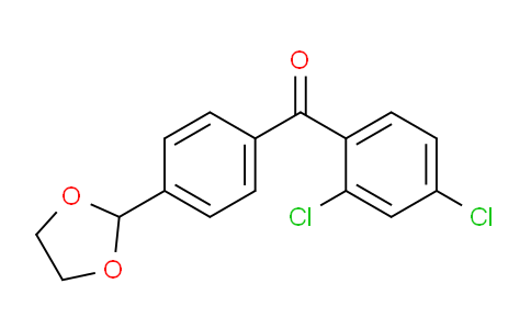 CAS No. 898760-68-4, 2,4-Dichloro-4'-(1,3-dioxolan-2-yl)benzophenone