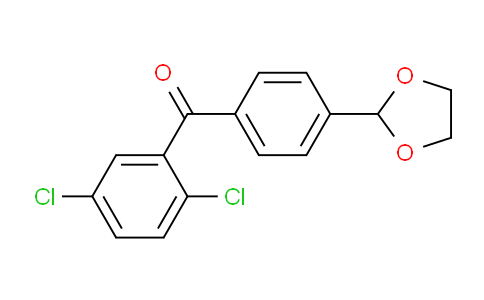 CAS No. 898760-70-8, 2,5-Dichloro-4'-(1,3-dioxolan-2-yl)benzophenone