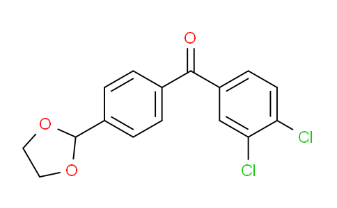 CAS No. 898760-72-0, 3,4-Dichloro-4'-(1,3-dioxolan-2-yl)benzophenone