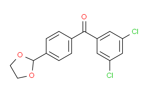CAS No. 898760-74-2, 3,5-Dichloro-4'-(1,3-dioxolan-2-yl)benzophenone