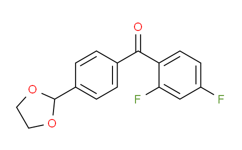 CAS No. 898760-76-4, 2,4-Difluoro-4'-(1,3-dioxolan-2-yl)benzophenone