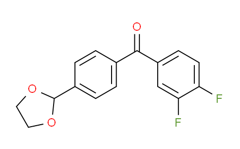 CAS No. 898760-78-6, 3,4-Difluoro-4'-(1,3-dioxolan-2-yl)benzophenone