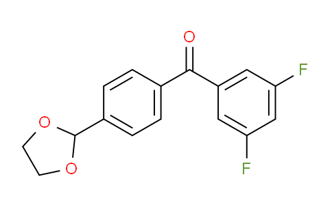 CAS No. 898760-80-0, 3,5-Difluoro-4'-(1,3-dioxolan-2-yl)benzophenone