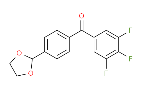 CAS No. 898760-82-2, 4'-(1,3-Dioxolan-2-yl)-3,4,5-trifluorobenzophenone