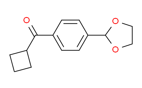 CAS No. 898760-86-6, Cyclobutyl 4-(1,3-dioxolan-2-yl)phenyl ketone