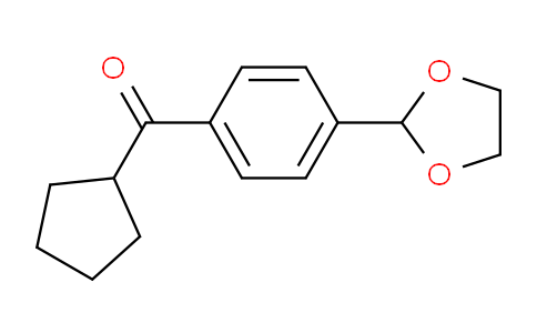 CAS No. 898760-88-8, Cyclopentyl 4-(1,3-dioxolan-2-yl)phenyl ketone