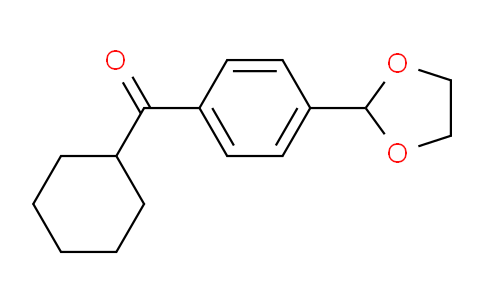 CAS No. 898760-90-2, Cyclohexyl 4-(1,3-dioxolan-2-yl)phenyl ketone