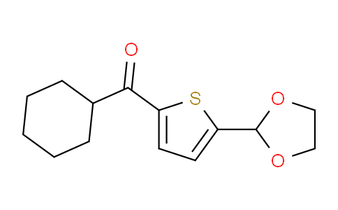 CAS No. 898772-56-0, Cyclohexyl 5-(1,3-dioxolan-2-yl)-2-thienyl ketone