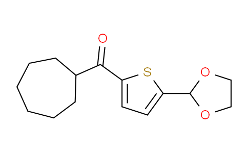 CAS No. 898772-58-2, Cycloheptyl 5-(1,3-dioxolan-2-yl)-2-thienyl ketone