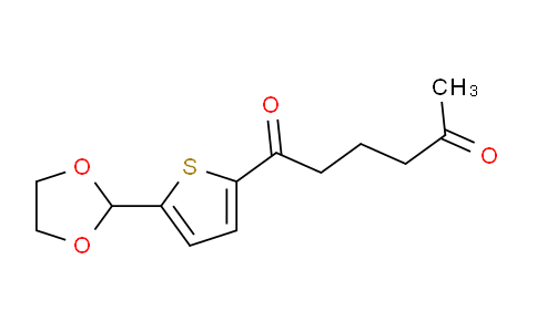 CAS No. 898772-66-2, 5-(1,3-Dioxolan-2-yl)-2-thienyl 4-oxopentyl ketone