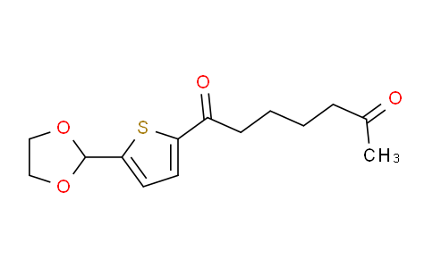 CAS No. 898772-68-4, 5-(1,3-Dioxolan-2-yl)-2-thienyl 5-oxohexyl ketone