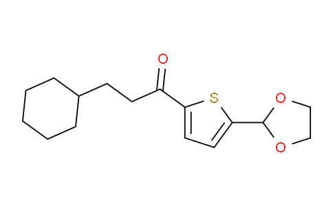 CAS No. 898772-74-2, (2-Cyclohexyl)ethyl 5-(1,3-dioxolan-2-yl)-2-thienyl ketone