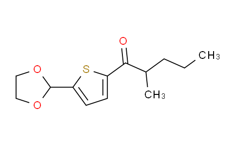 CAS No. 898772-90-2, 5-(1,3-Dioxolan-2-yl)-2-thienyl 1-methylbutyl ketone
