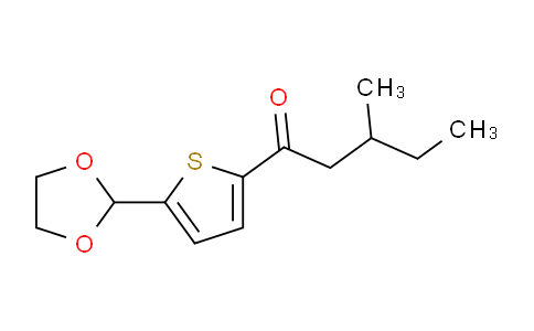 CAS No. 898772-92-4, 5-(1,3-Dioxolan-2-yl)-2-thienyl 2-methylbutyl ketone