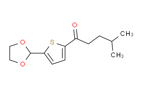 CAS No. 898772-94-6, 5-(1,3-Dioxolan-2-yl)-2-thienyl 3-methylbutyl ketone