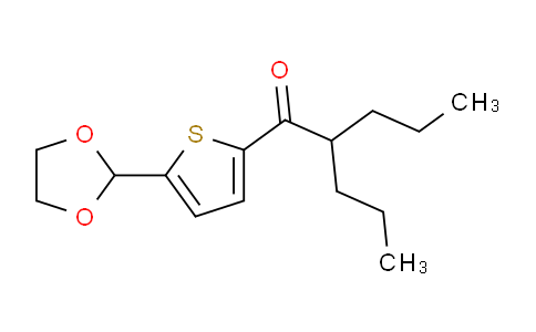 CAS No. 898773-00-7, 5-(1,3-Dioxolan-2-yl)-2-thienyl 1-propylbutyl ketone
